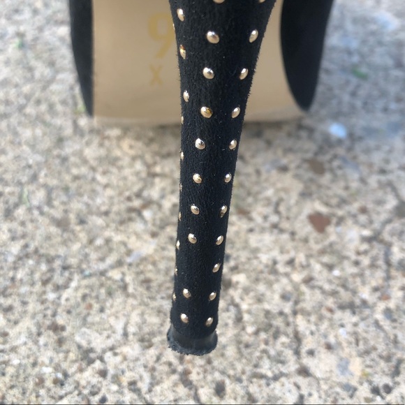 Platform Pumps - Black with Gold Studs - Picture 8 of 13